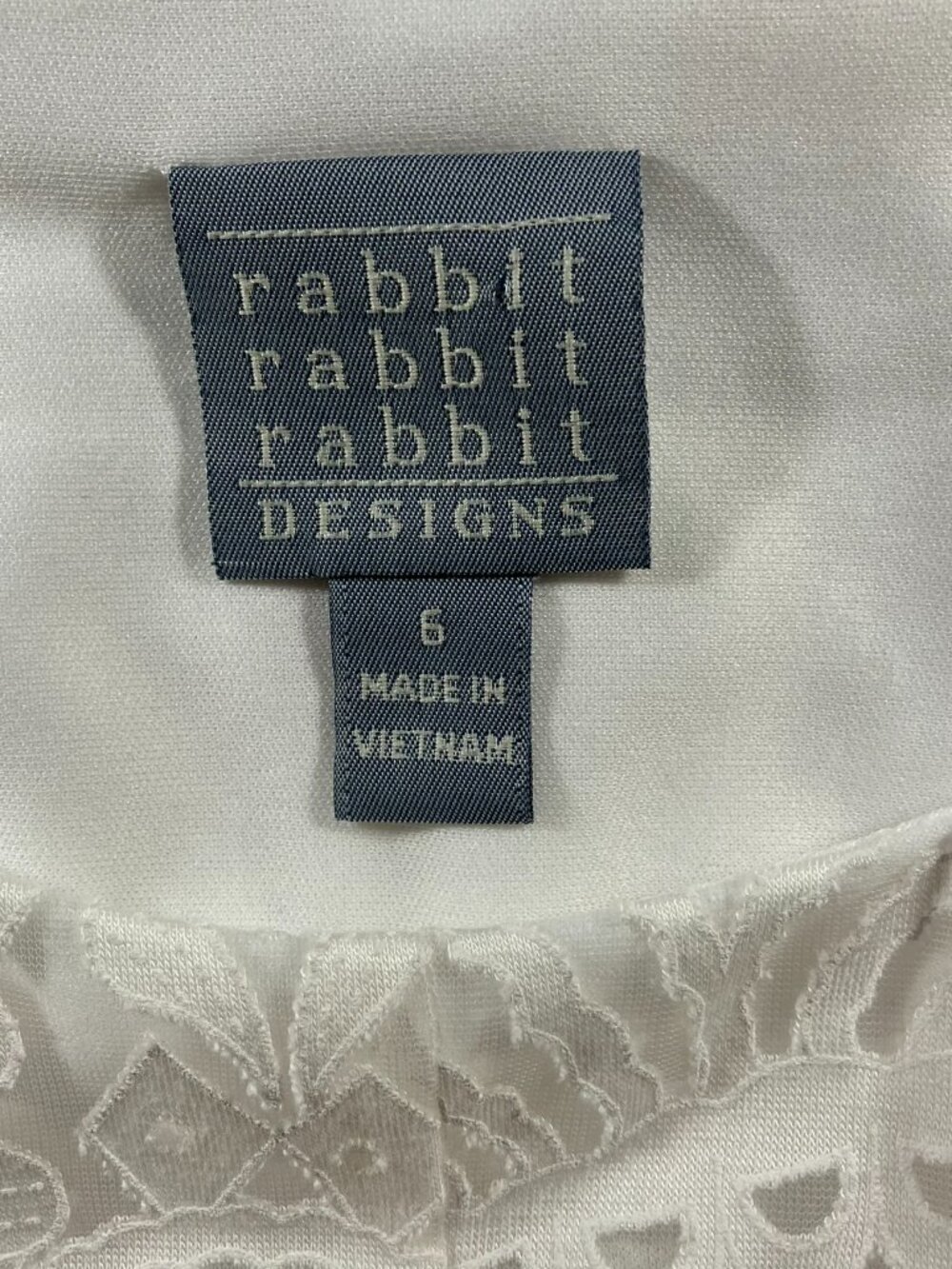 Rabbit Rabbit Rabbit Design NWT Ivory Lace Dress Size 6 - Picture 5 of 10